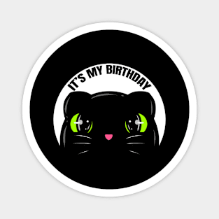 Logo Black Cat's Birthday On Purrsday Magnet